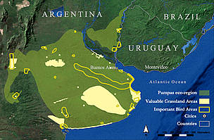 / ©: Ubicación de los pastizales del Río de la Plata / ©: Ubicación de los pastizales del Río de la Plata