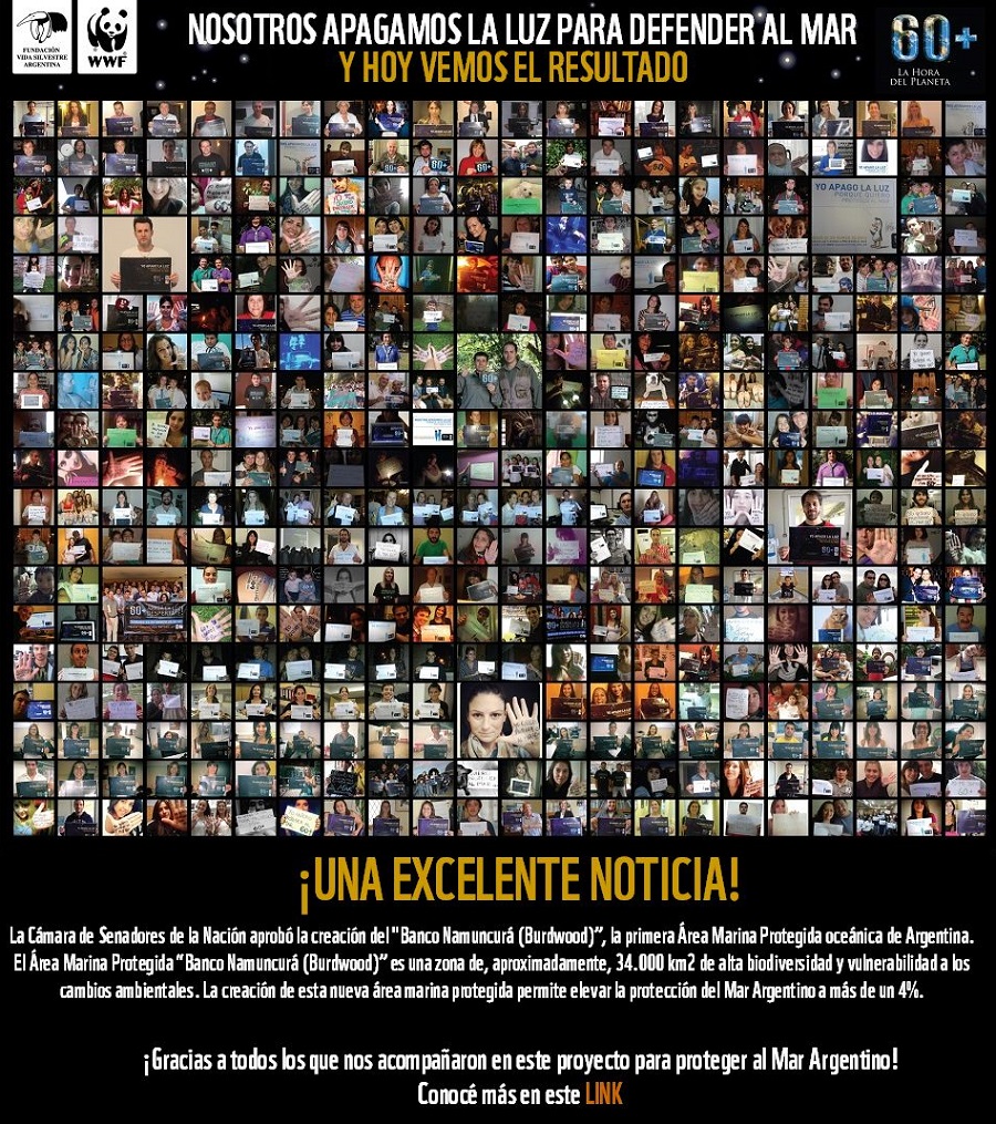 Una buena noticia. Nosotros apagamos la luz para defender al mar y hoy vemos el resultado